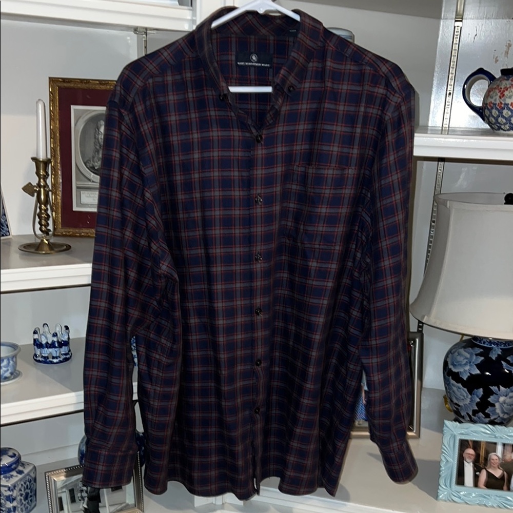 Hart Schaffner Marx plaid Casual Button Down Shirt